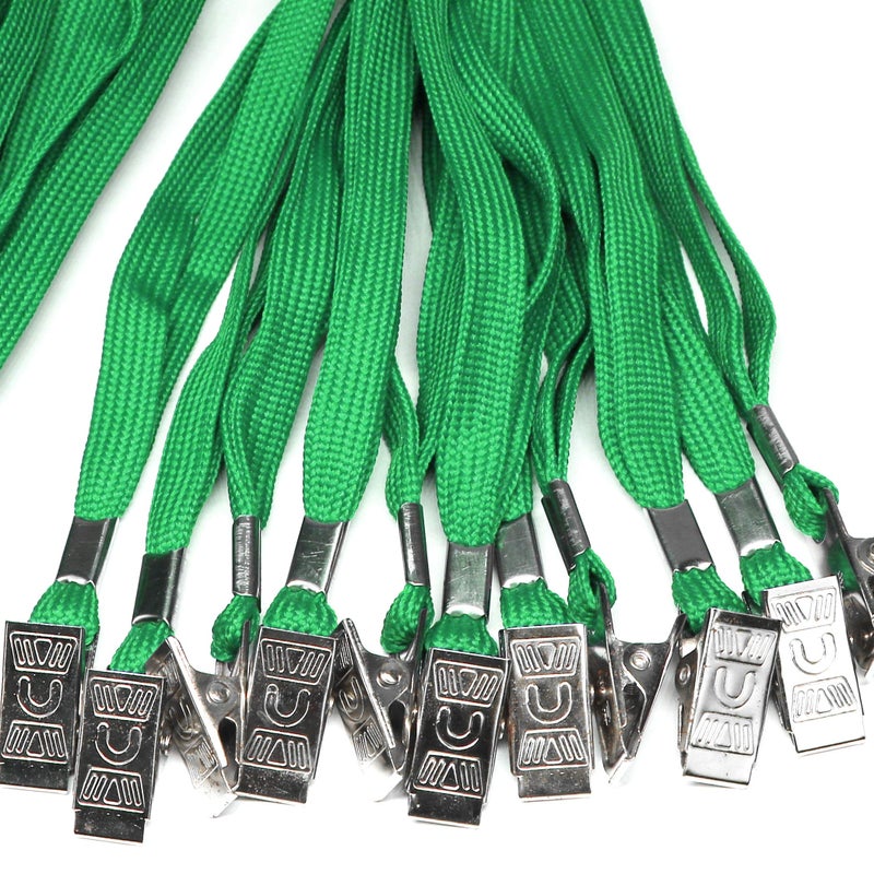 Ollain Badge Lanyards Neck Bulk Cruise Lanyards Lanyard with Clip for ID Card Name Tags Badge Holders (Green, 100 Pack) - Image 2